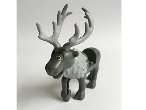 Деталь Lego Reindeer, Frozen with Light Bluish Gray Antlers and Fur Around Neck Pattern reindeerpb01 used